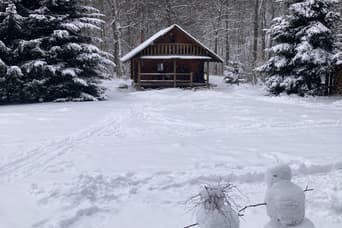 Srub Machov télen