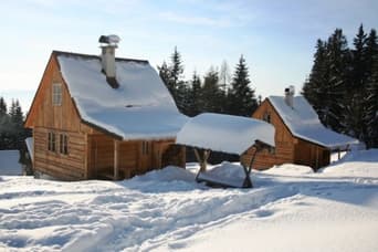 Hütten Baranec im Winter