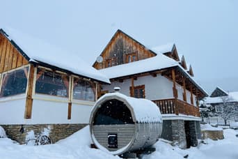 Domek Malborka w zimie