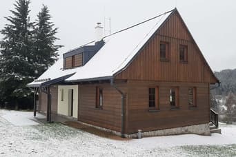 Dvojchalupa Slunečnice v zimě