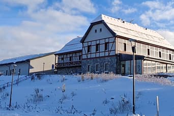 Pension Königův Mlýn in the winter
