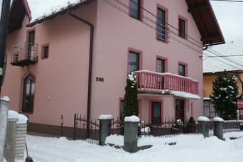 Ružový Panzió télen