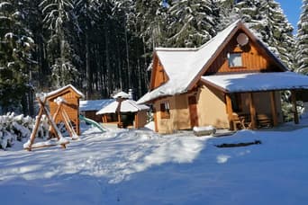 Chata Alpina na Kubínskej Holi v zime