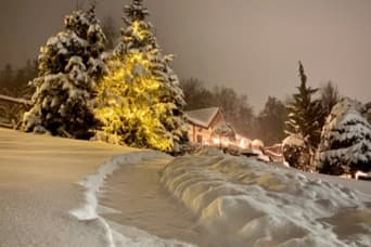 Cottage v Beskydech in the winter