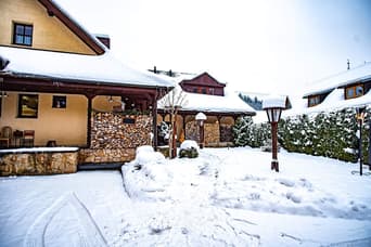 Pension and restaurant Staré časy in the winter