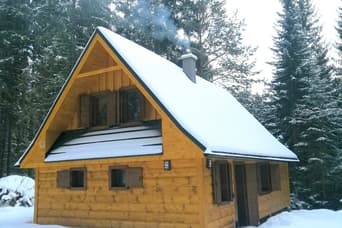 Ferienhaus na Vŕšku im Winter