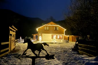Domek Miško w zimie