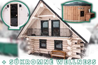 Rozprávkový zrub and Cottage Kvietok with private wellness in the winter