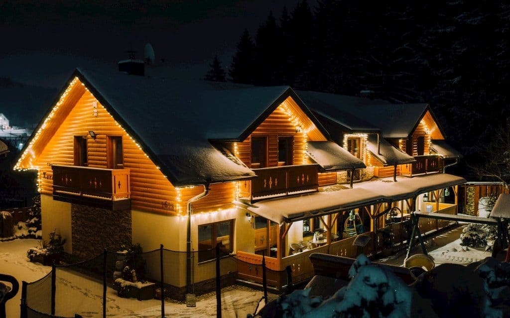 Ferienhaus Korcháň im Winter