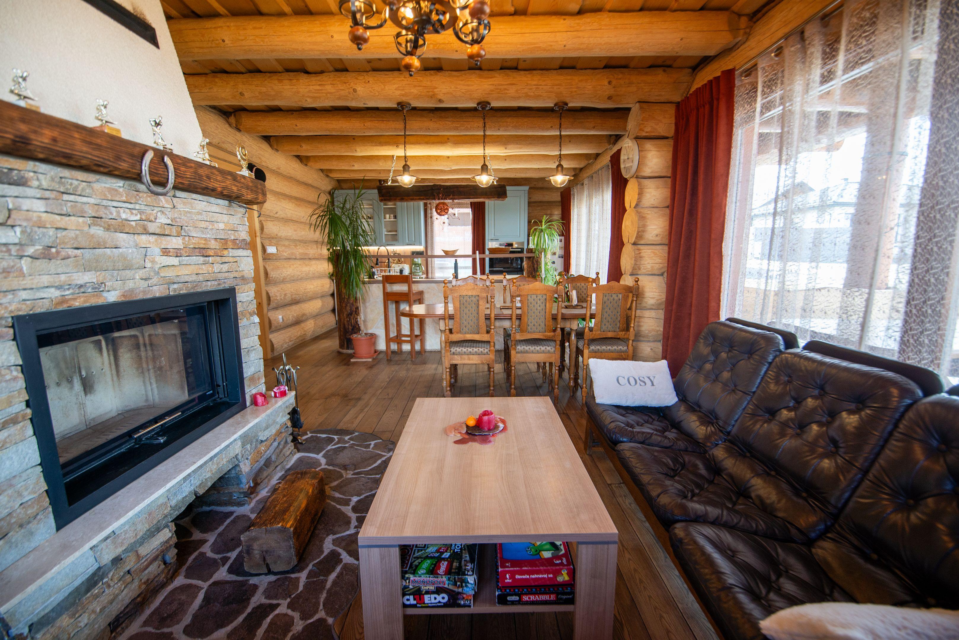 Wohnzimmer -  Zrub Kriváň - Chalet with Mountain View