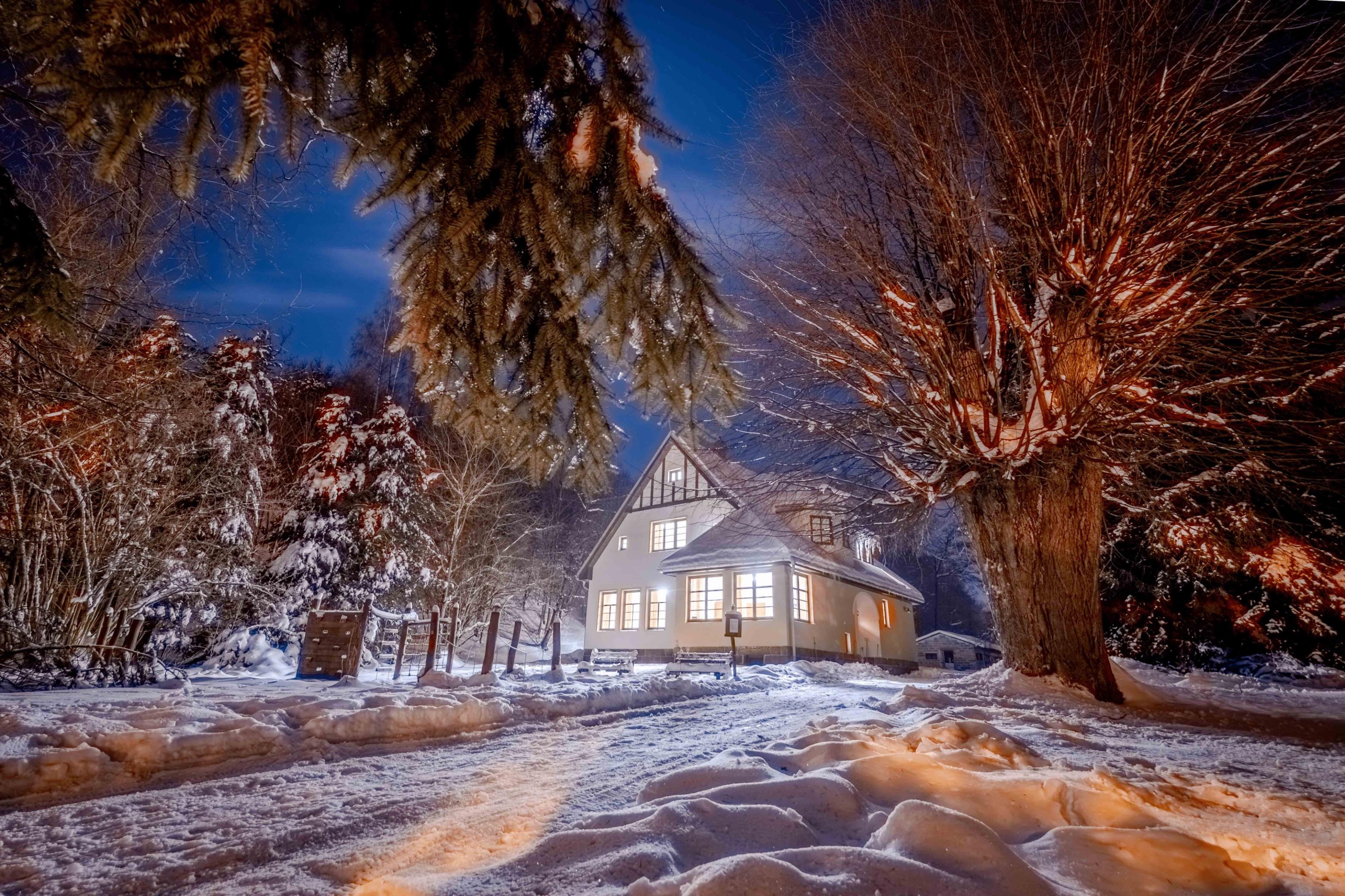 Villa Rudolf v zimě