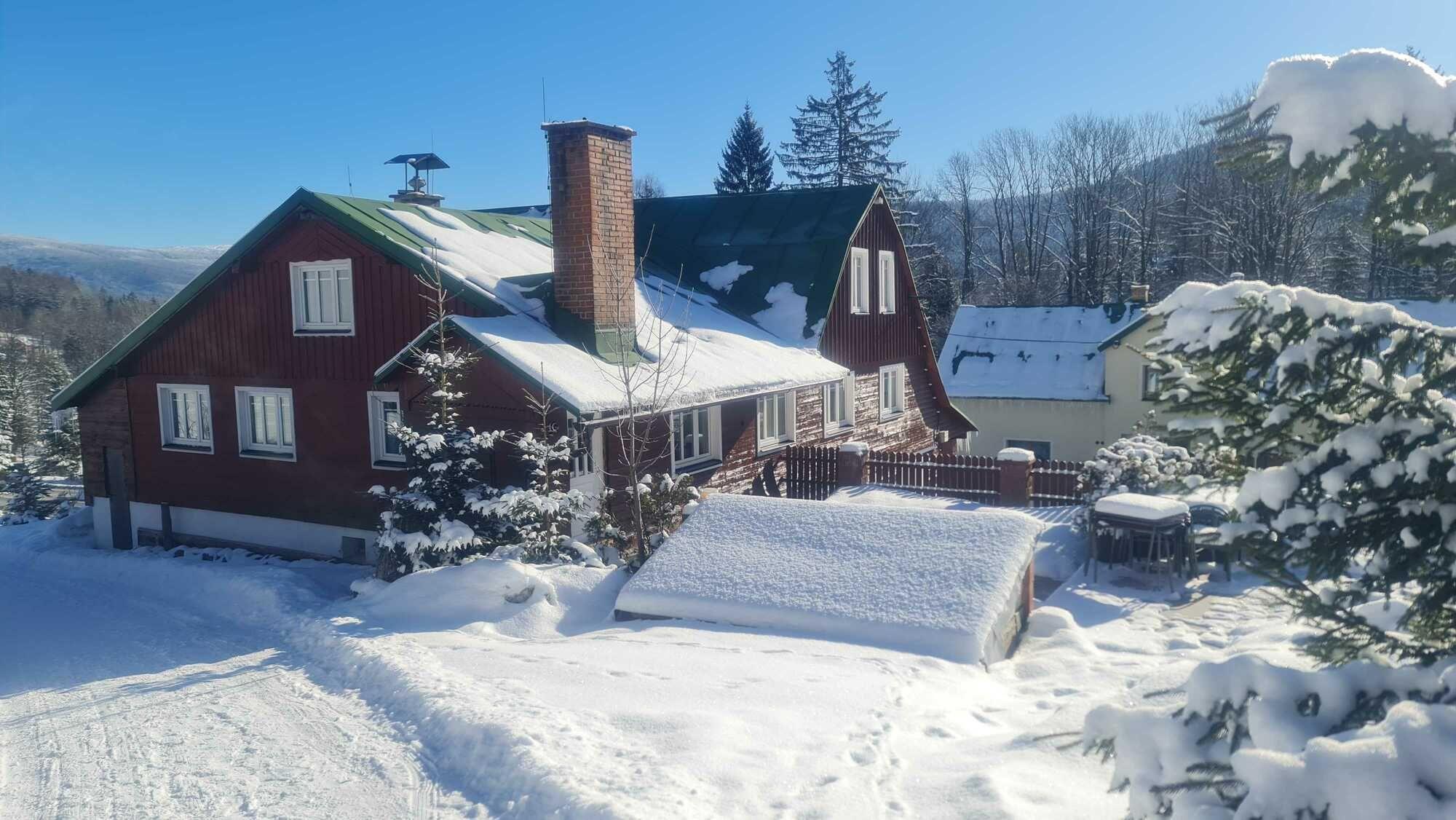 Pension V Kopci in the winter