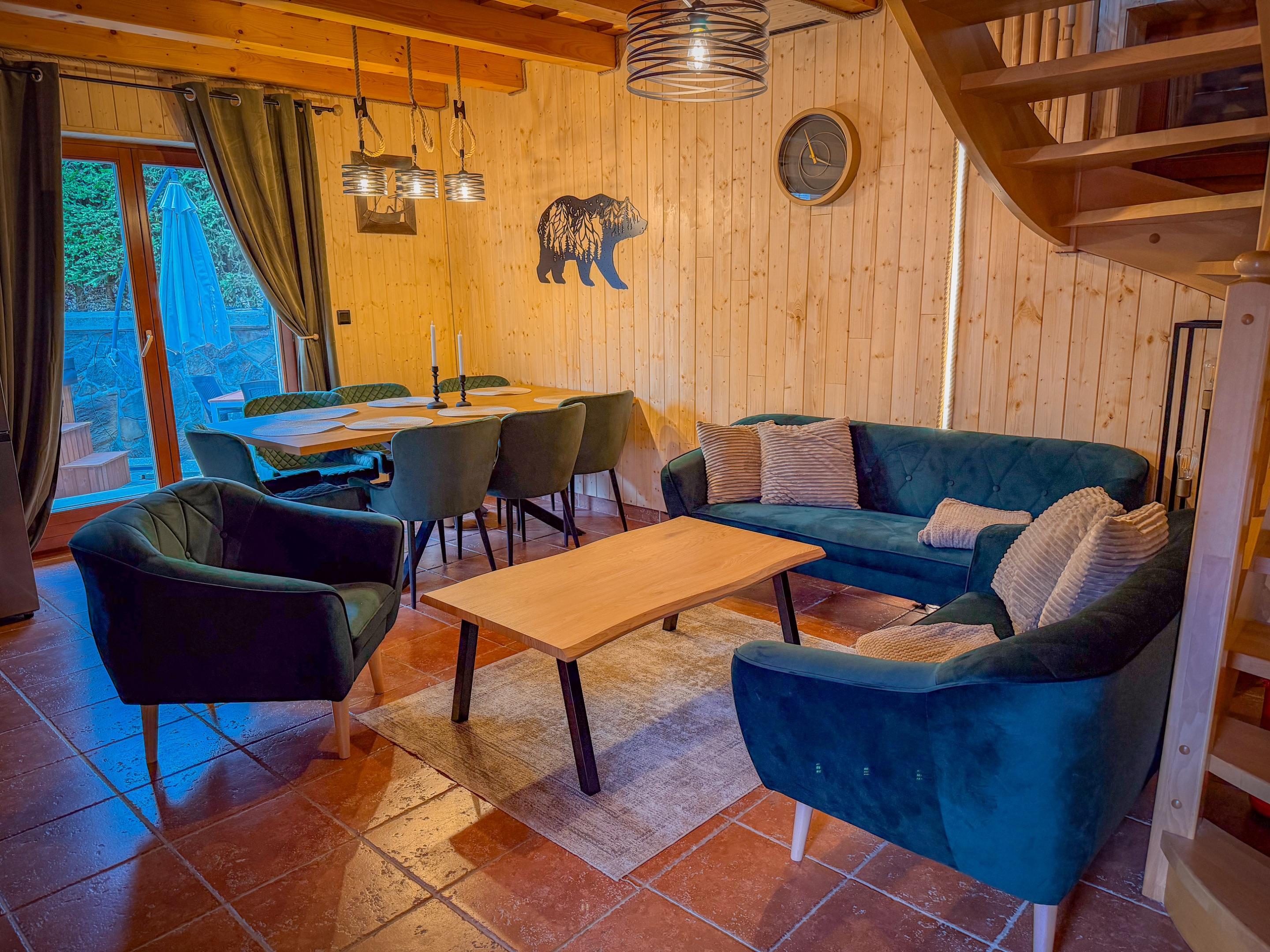 Wohnzimmer - Ferienhaus Arktos - Oravská priehrada