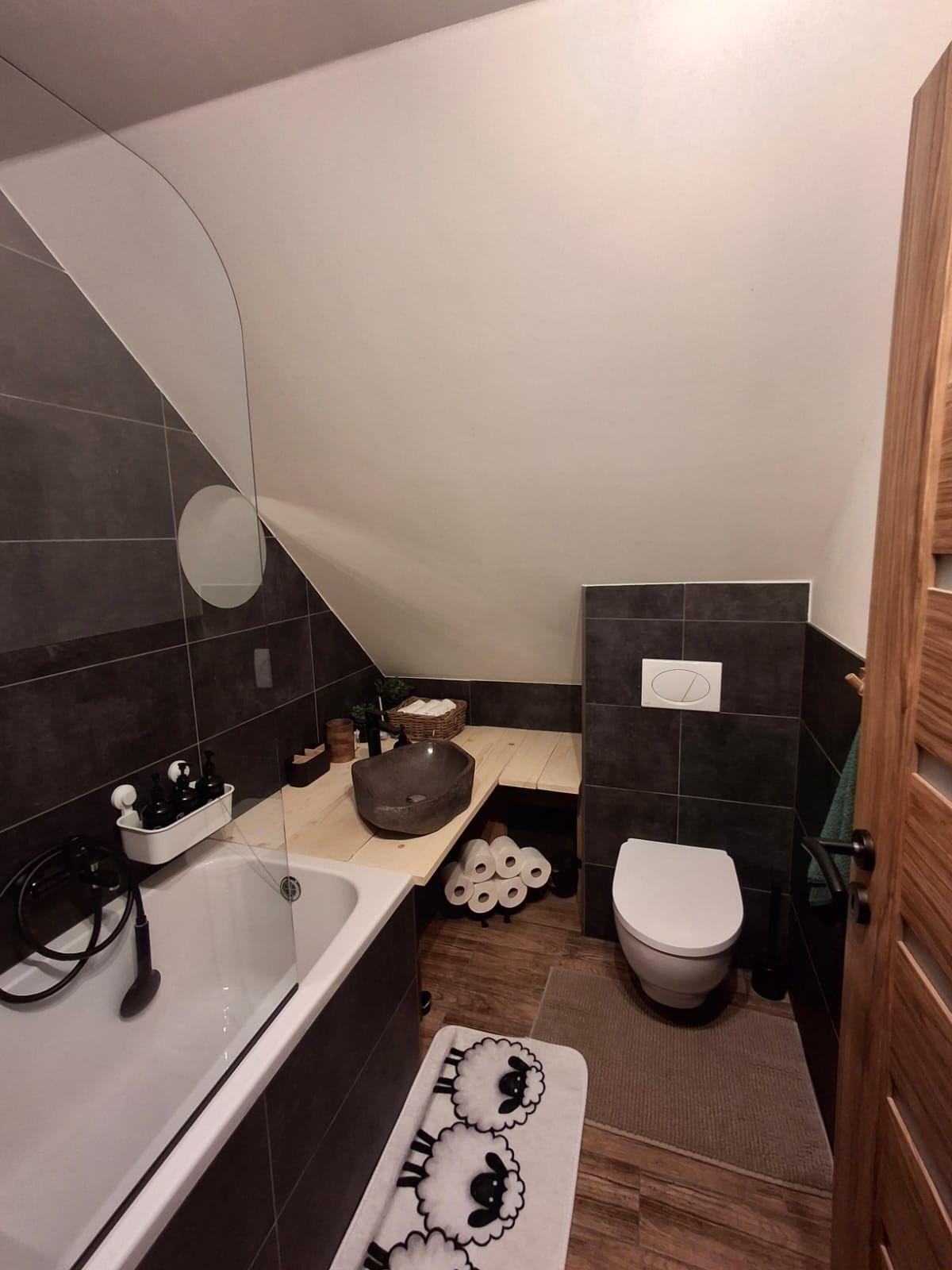 Łazienka z toaletą - Domek 3 ovečky Martinské hole