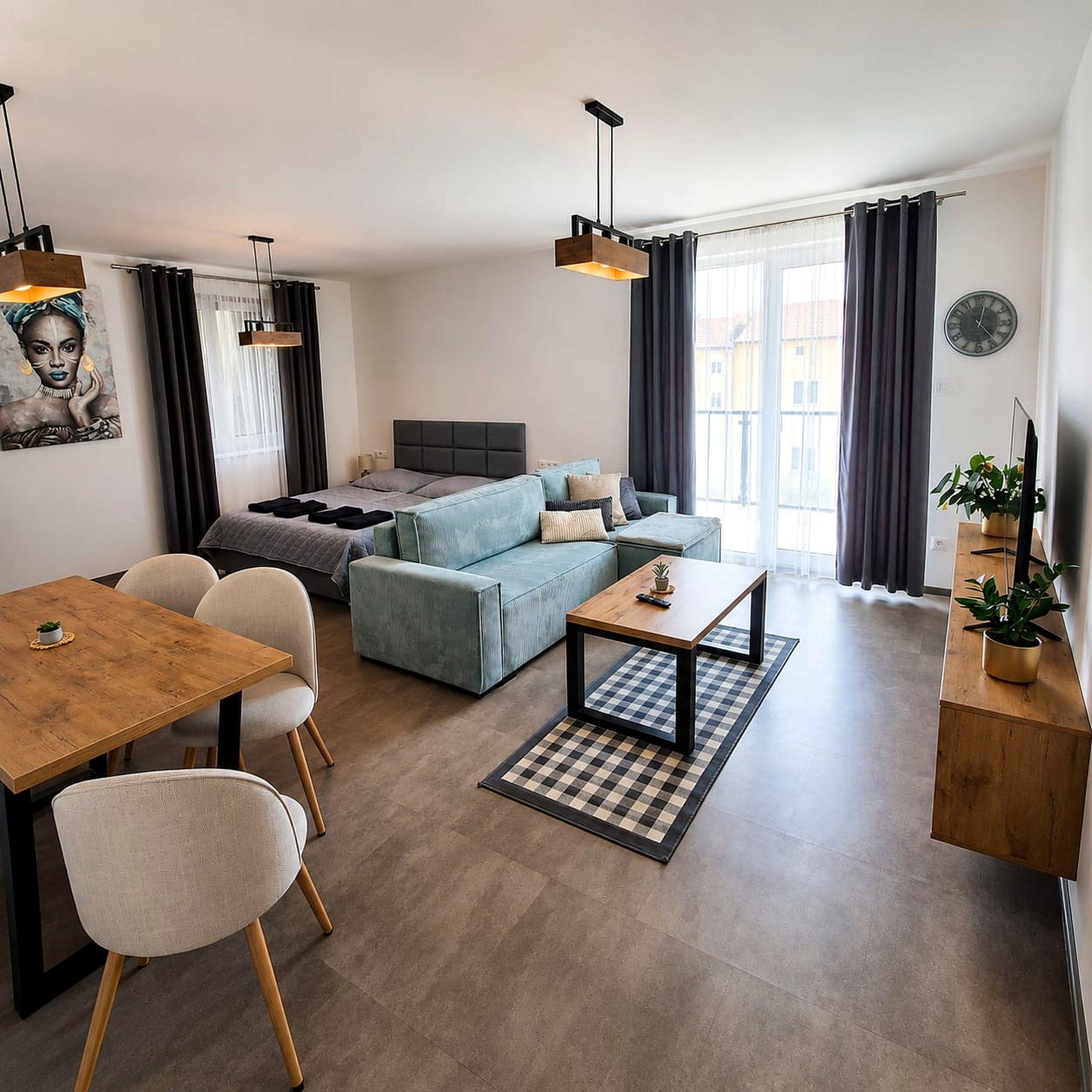 Štúdiový apartmán s balkónom Dvojlôžkové štúdio s 2 prístelkami - Apartments Javor