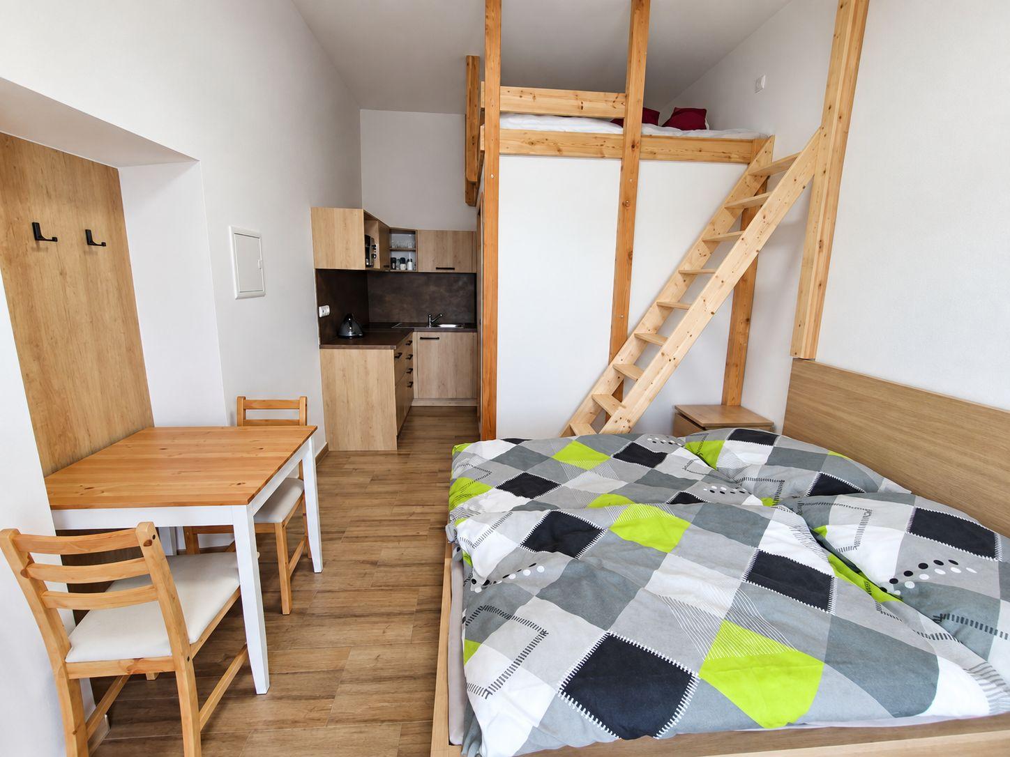 Apartmán Hruška Čtyřlůžkové studio - Ubytování Zahrada