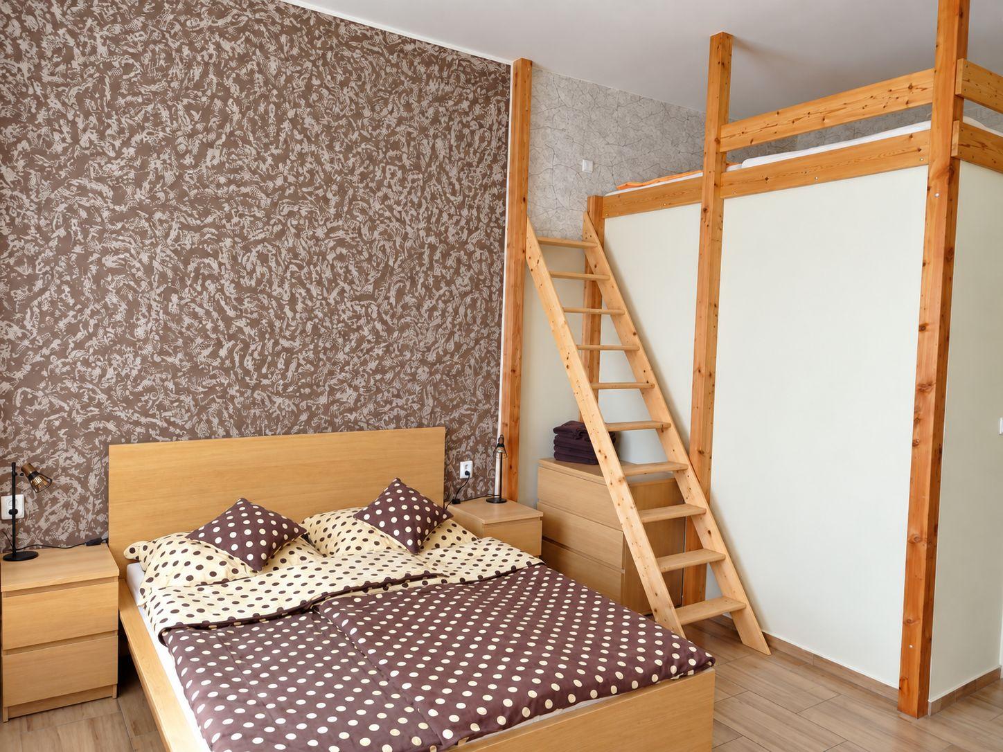 Apartmán Meruňka Čtyřlůžkové studio - Ubytování Zahrada