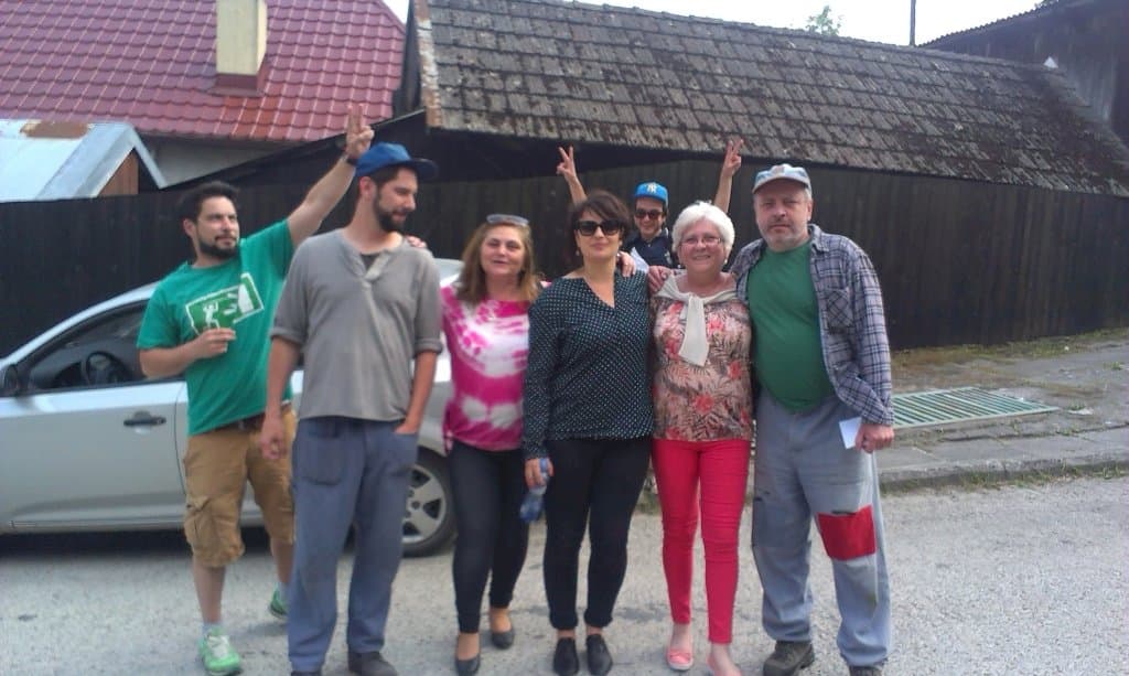 Pri natáčaní seriálu Horná-Dolná - Chata Eva Bezovec
