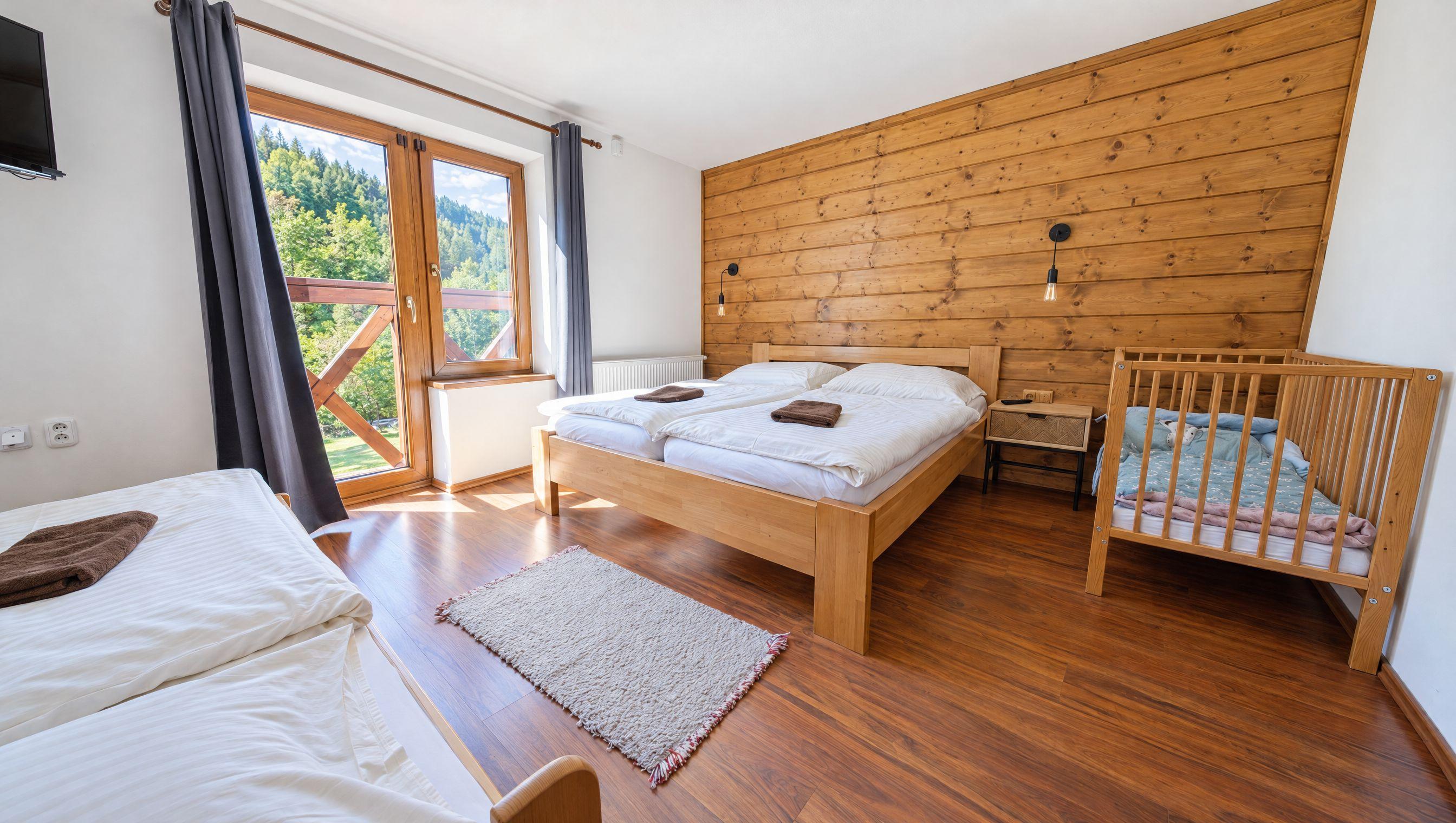 Apartmán č. 3 s detskou postieľkou Apartmán s 1 spálňou - Apartmánová Chata Tichá