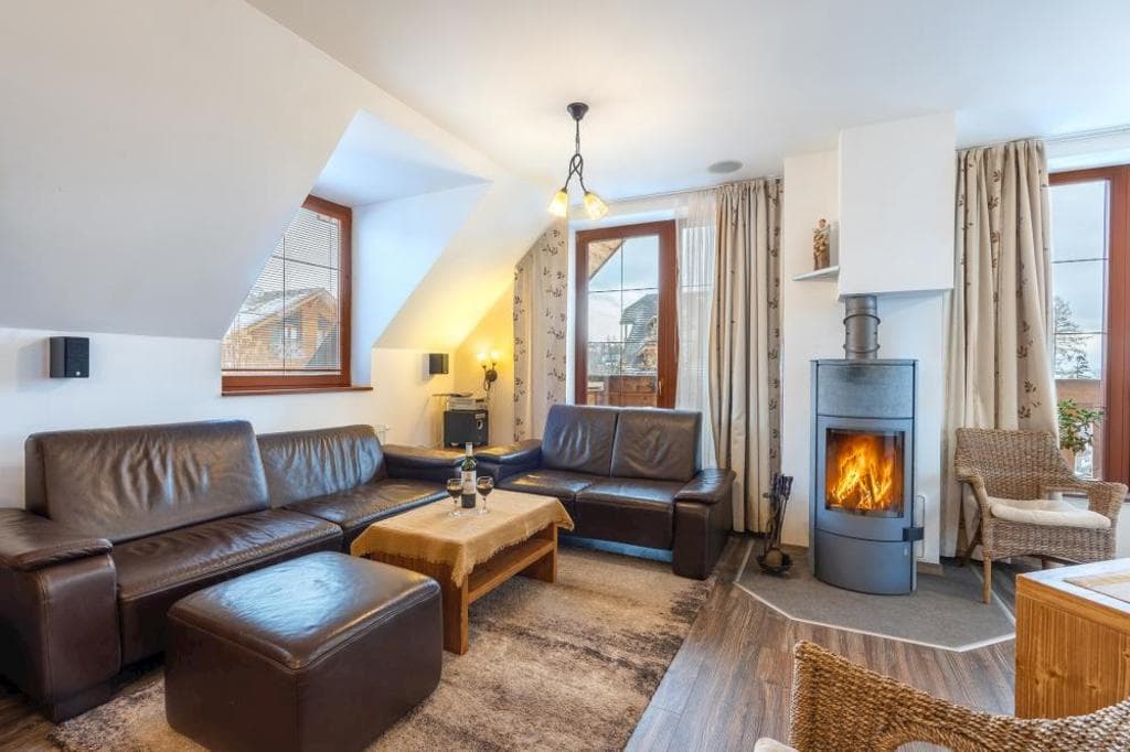 Apartmán Deluxe s 2 spálňami v Rezidencii B - Výhľad na Tatry Apartmán s 2 spálňami - Súkromné Apartmány v Hoteli Kukučka
