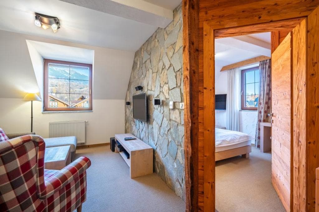 Apartmán s 1 spálňou v hlavnej budove A - Výhľad na Tatry  - Súkromné Apartmány v Hoteli Kukučka