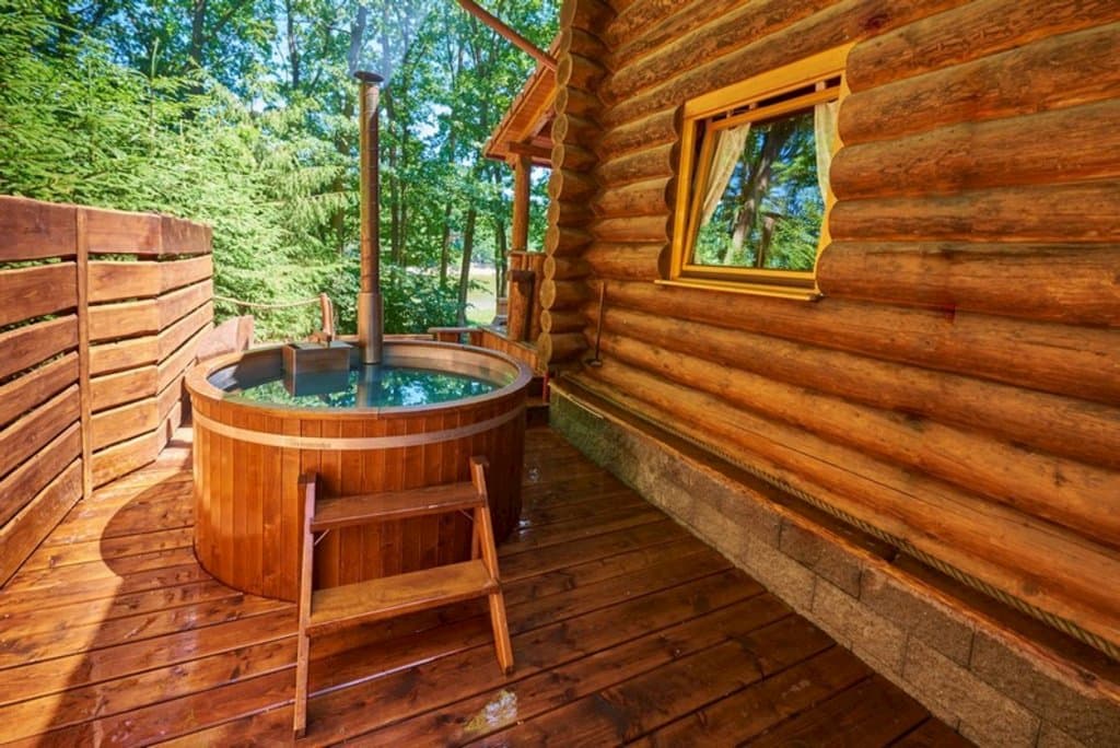 Wellness srub na Vranovské přehradě Starý Petřín