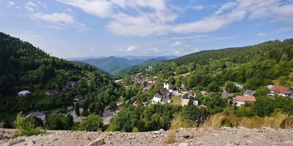 Panoráma Španej Doliny z haldy Maxmilián - Chalupa Grant