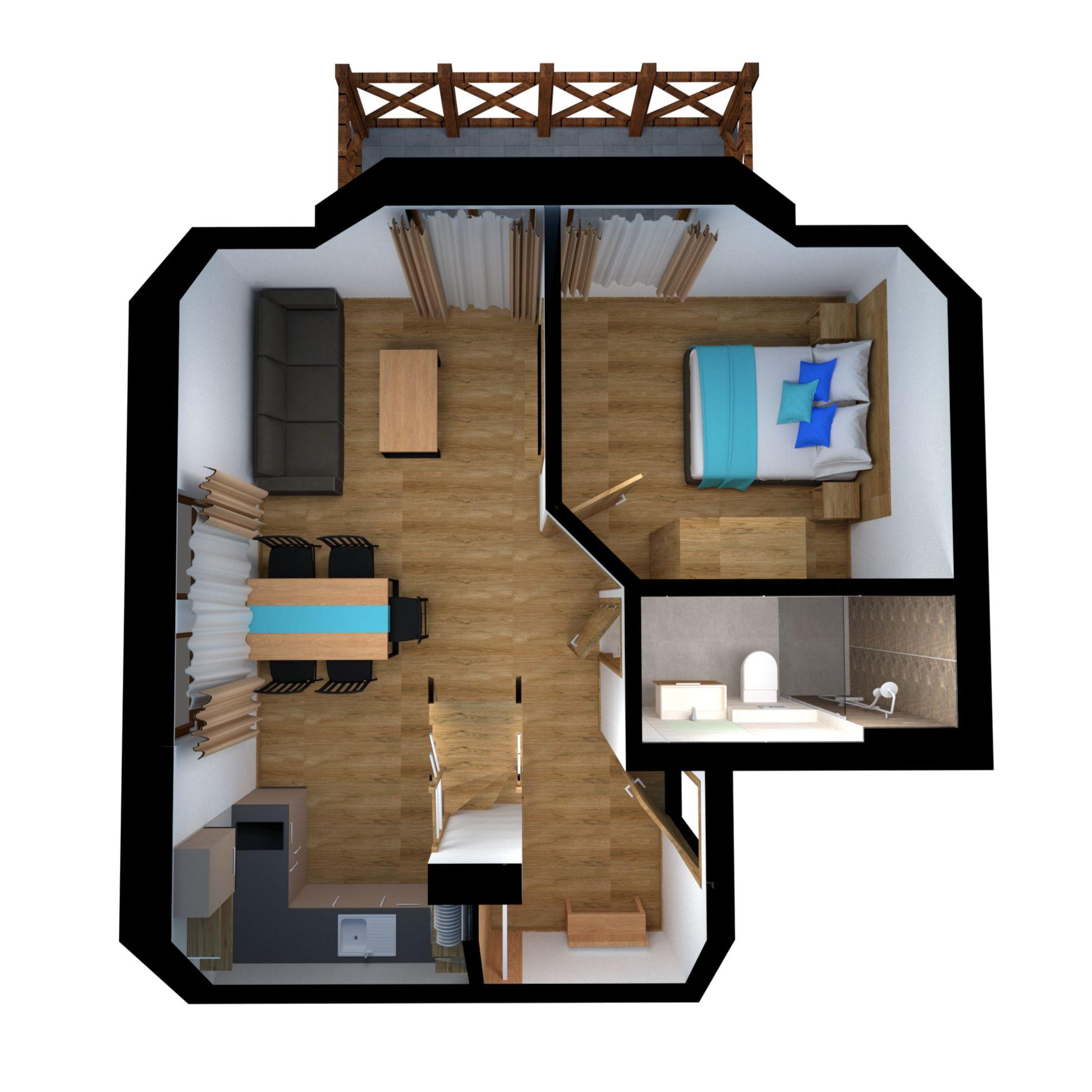 Pôdorys 1 - Darmilus apartmány