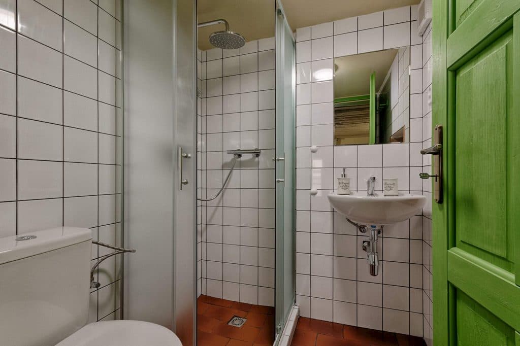 koupelna, WC a sprchový kout - Měšťanský dům Mlýnská 119