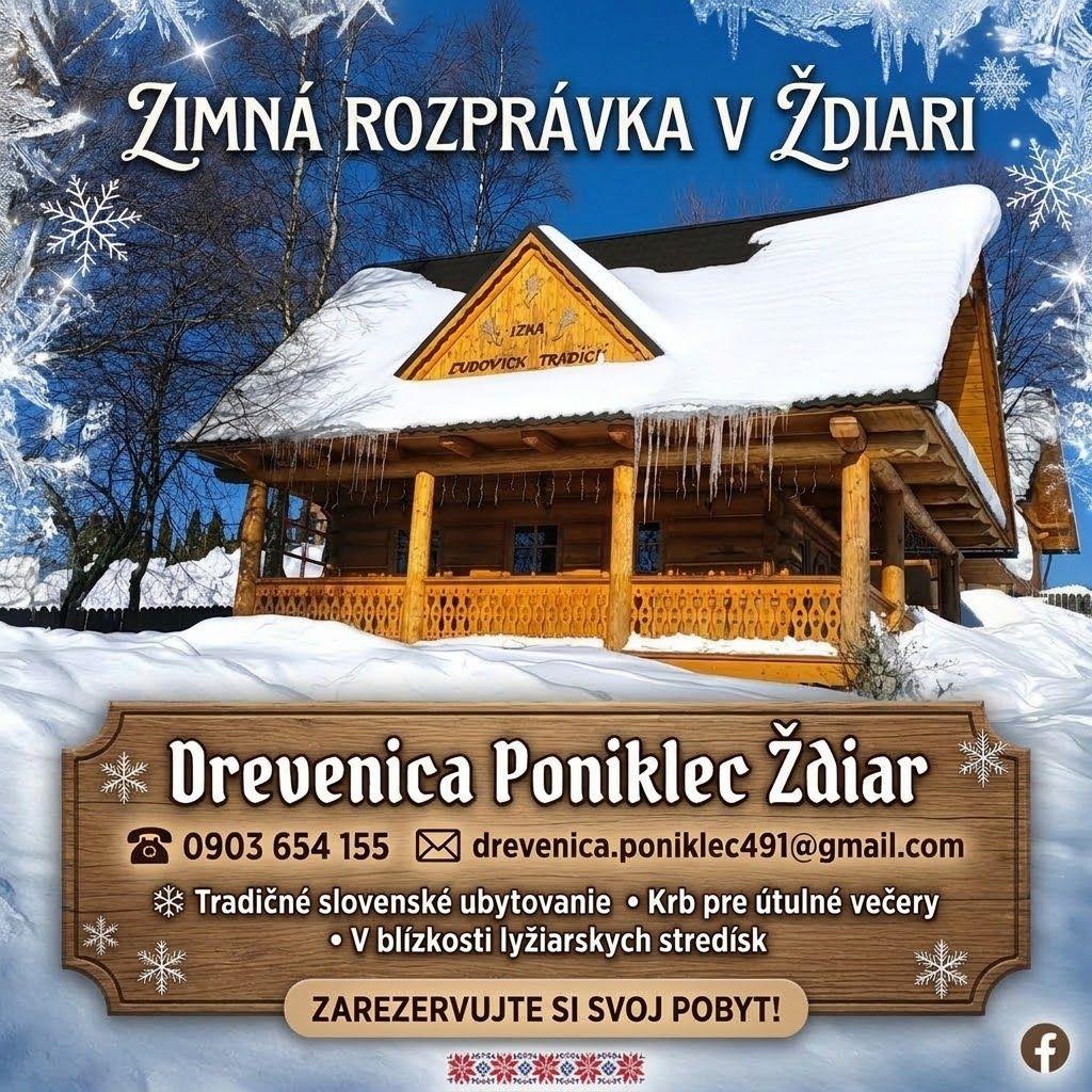 Blockhaus Poniklec im Winter
