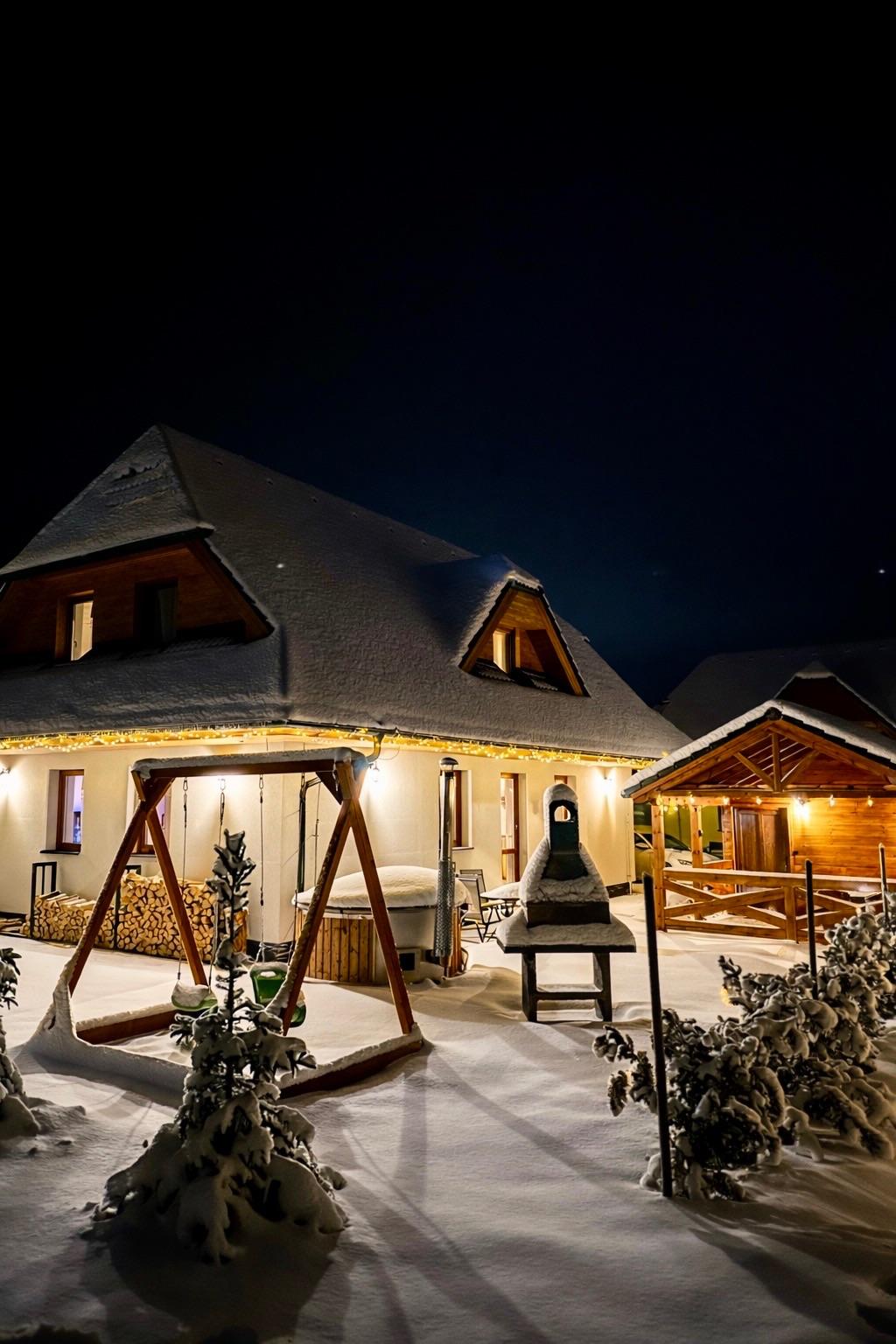 Vila Svišťovka im Winter