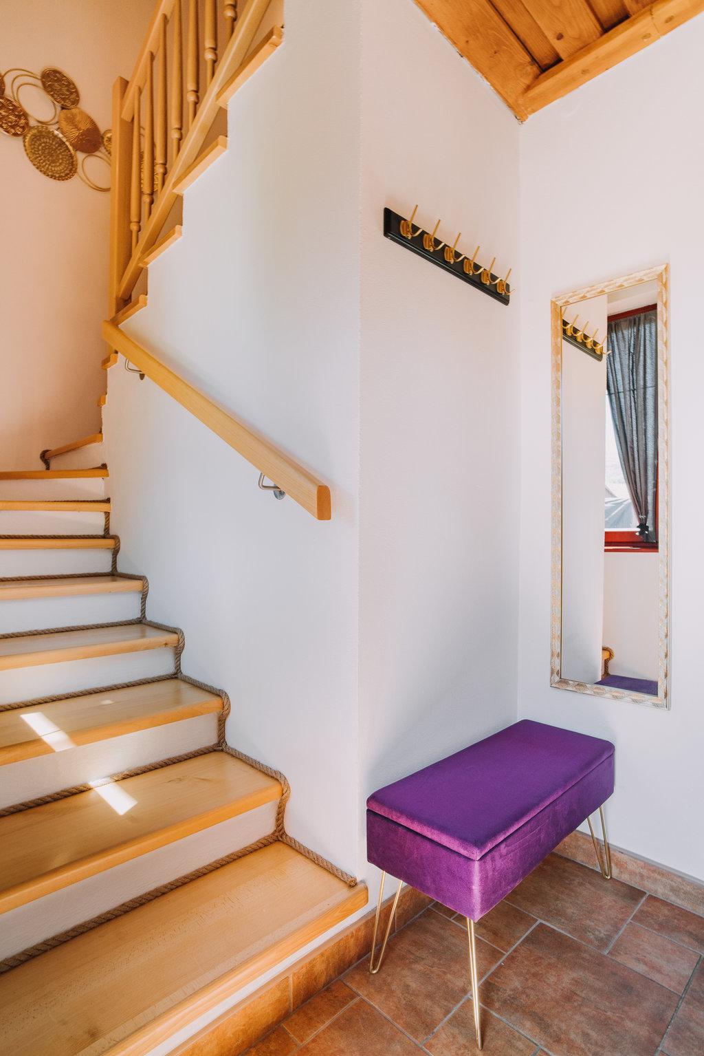 Balkón v druhej časti chaty, na ktorý vedie výstup z oboch spální. - Chata Enjoy Wellness & Fun