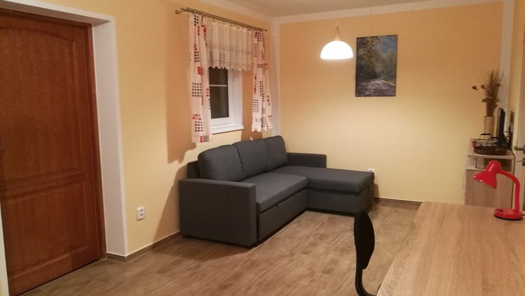 obývák - Chaty u rybníka Brodský