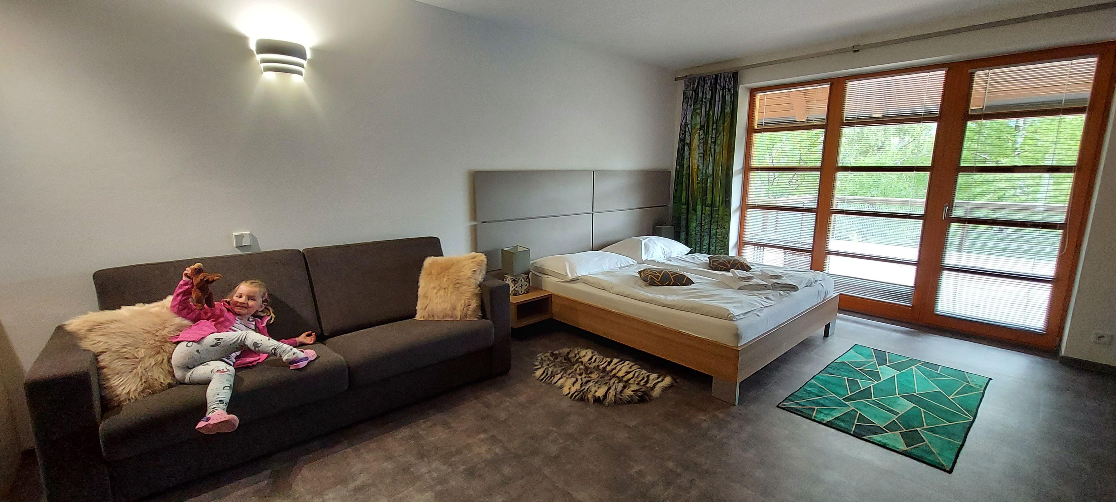 Apartmán Symfonie Dvoulůžkové studio s 2 přistýlkami - Wellness apartmány Říčky
