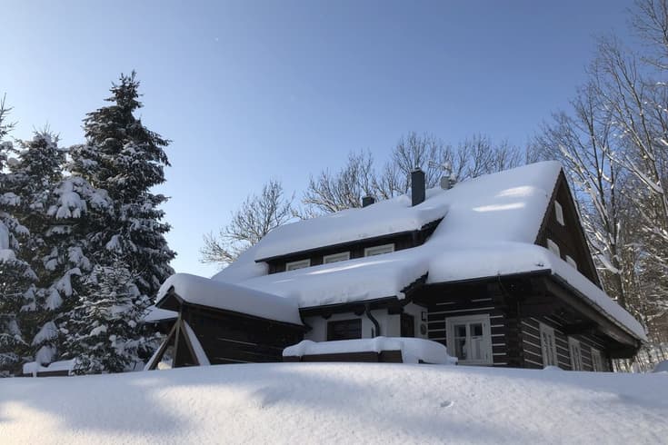 Chalet U studánky in the winter
