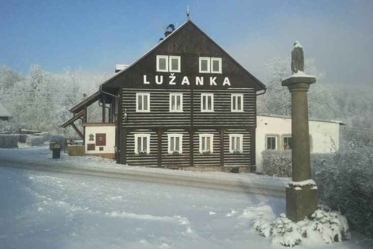 Chata Lužanka v zimě