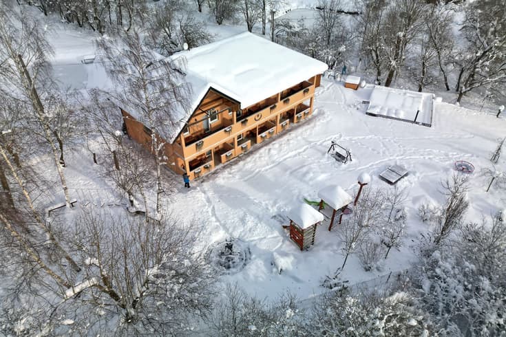 Apartmány Nad rybníky v zimě
