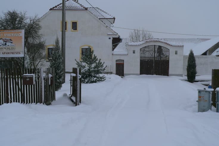 Blažkův statek in the winter