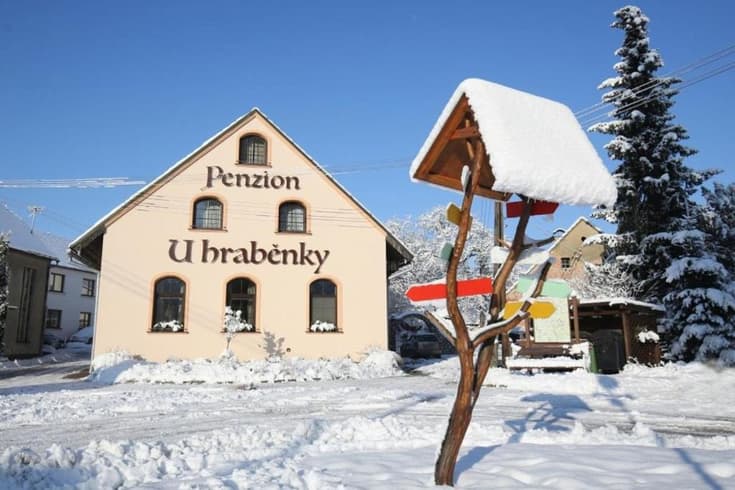 Pension U Hraběnky in the winter