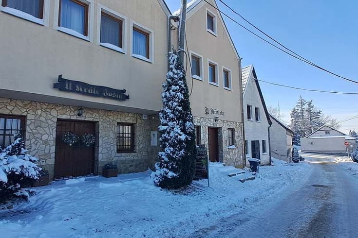 Ubytování nad vinným sklípkem v zimě