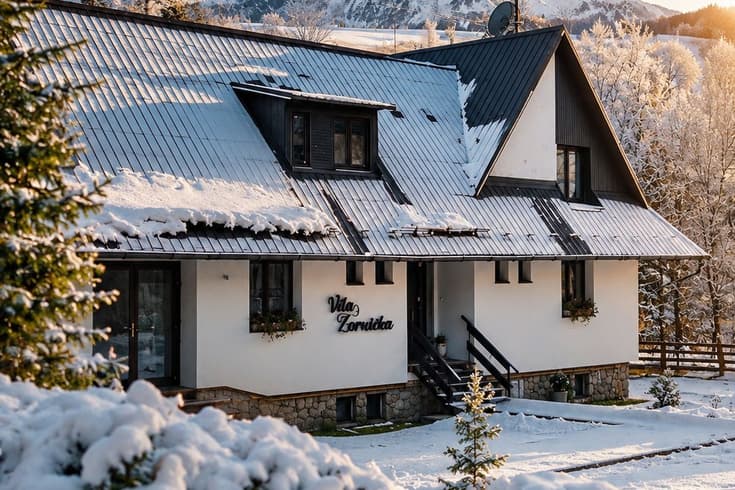 Vila Zornička v zime