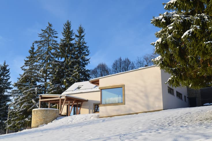 Vila Stašov in the winter