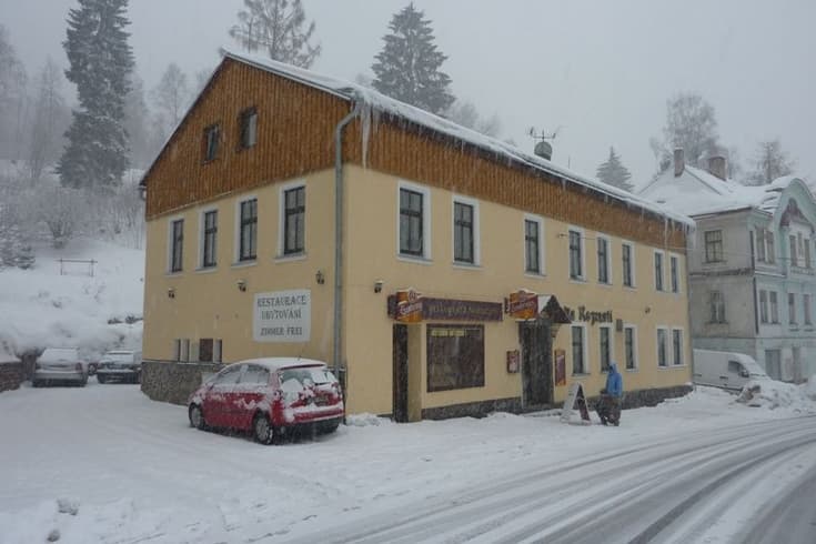 Pension Na Rozcestí in the winter