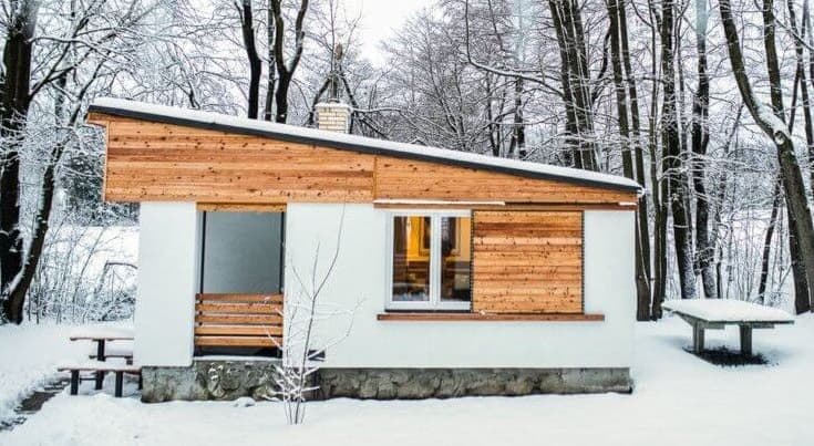 Chata u zajíce in the winter