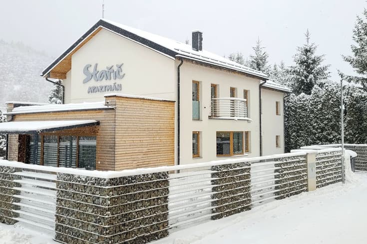 Apartment Staříč in the winter