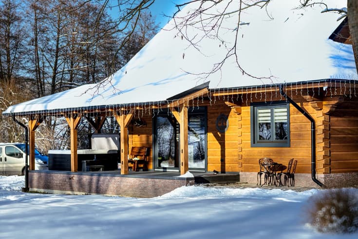 Ozónia Wellness House v zime
