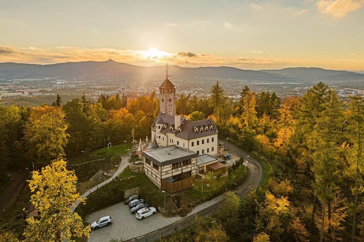 Wellness Hotel Liberecká výšina w zimie