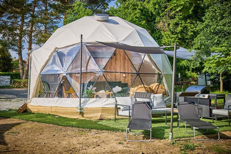 Glamping Slapy v zimě