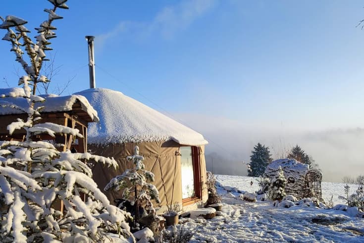 Glamping Čihadlo v zimě