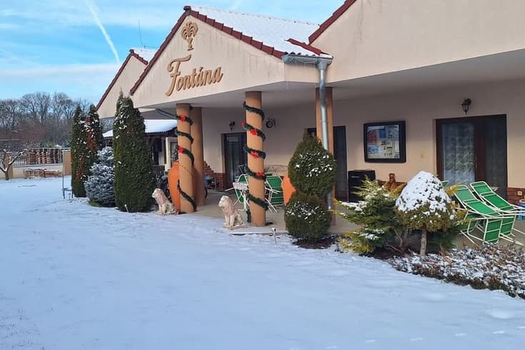 Apartmánový dům Fontána v zimě